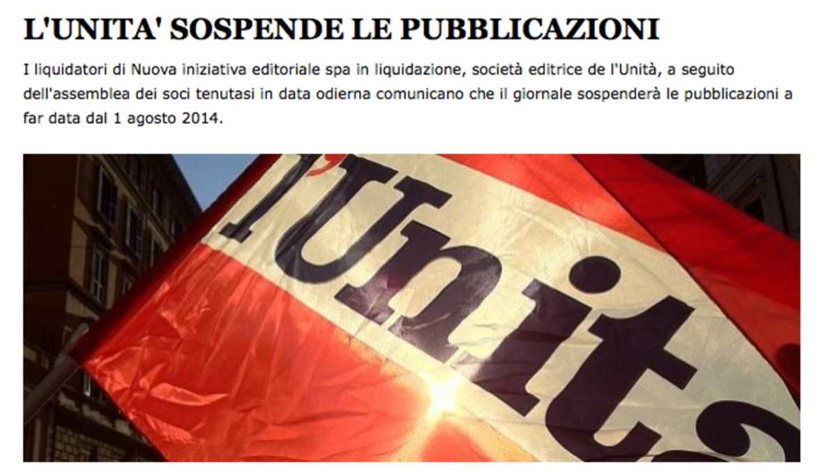 Immagine di Fine dell'Unità?
