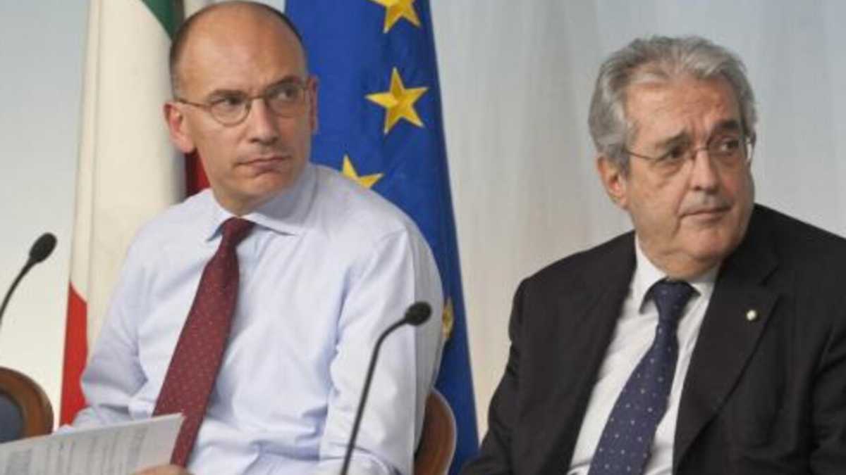 Immagine di Letta e Saccomanni sculacciati dall’Europa che sa far di conto