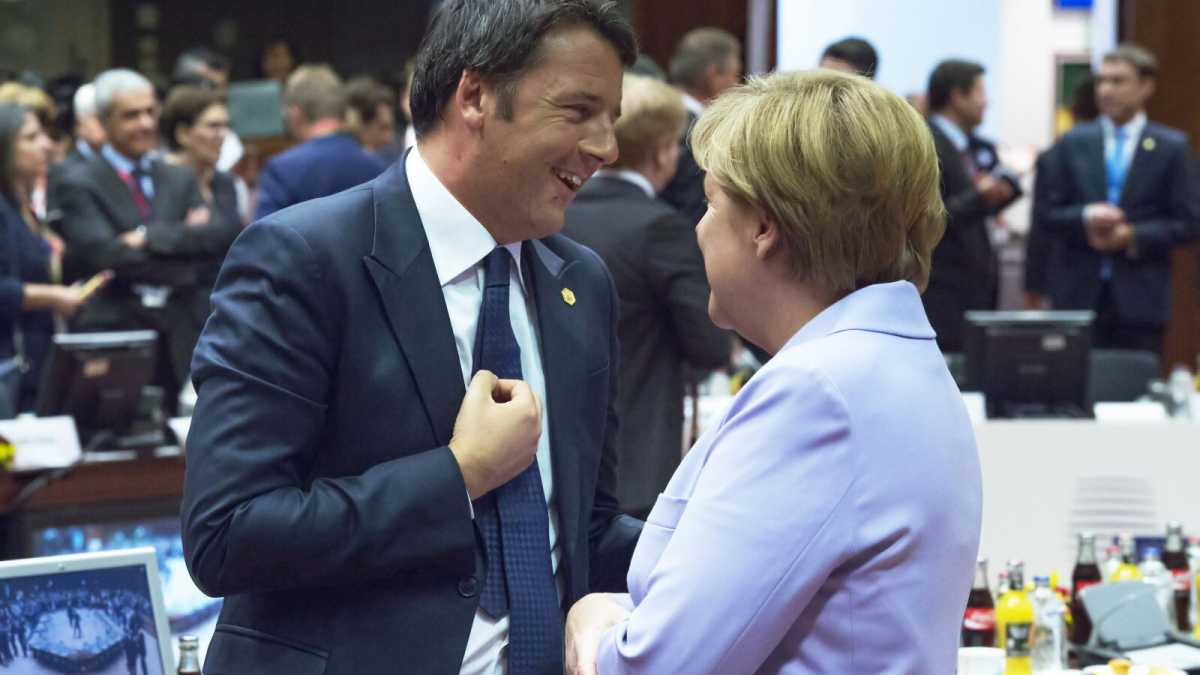 Immagine di Renzi vs. Merkel e il ruolo guida dell'Italia in Libia