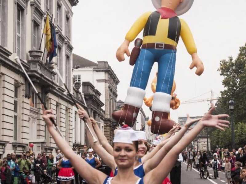 Balloon Day Parade per la festa del fumetto , Bruxelles (foto LaPresse)