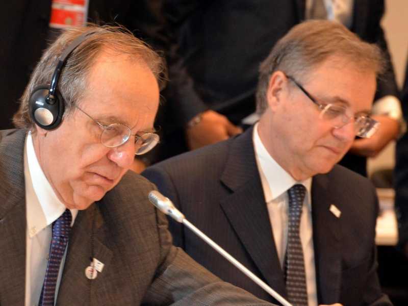 Ignazio Visco con Pier Carlo Padoan (foto LaPresse)