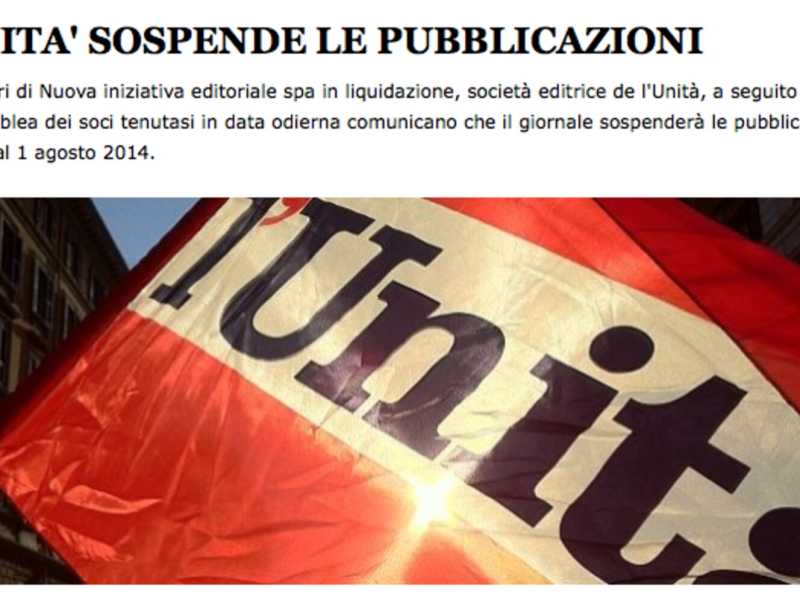 Fine dell'Unità?