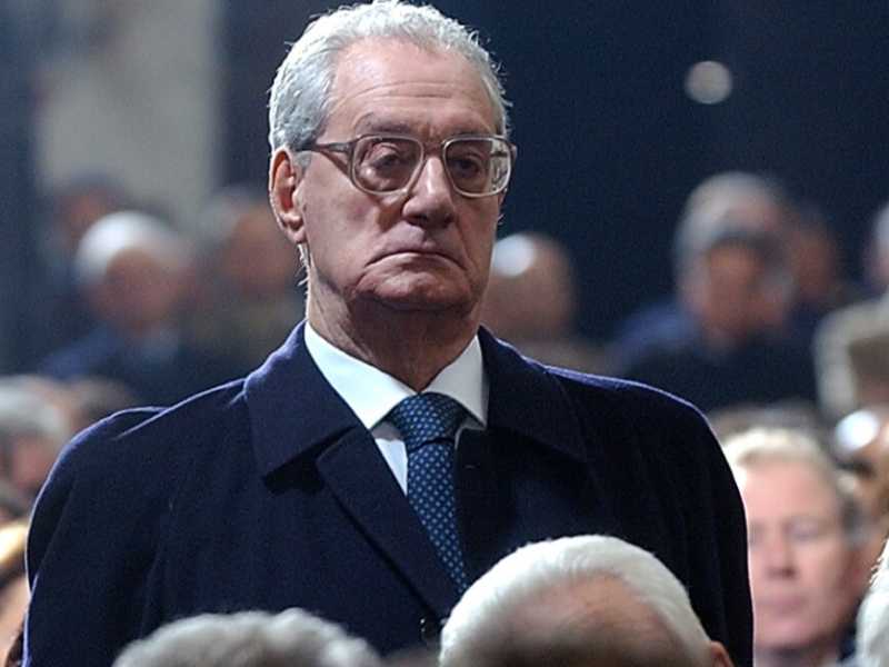 Cesare Romiti al funerale dell'Avvocato Gianni Agnelli (foto LaPresse)