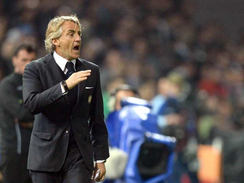 L'allenatore dell'Inter, Roberto Mancini (foto LaPresse)