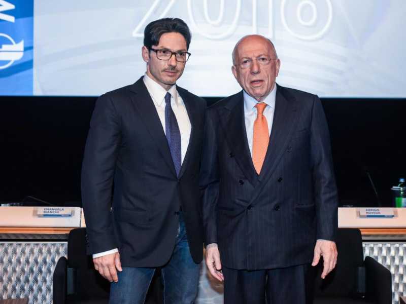 Pier Silvio Berlusconi con Felice Confalonieri (foto LaPresse)