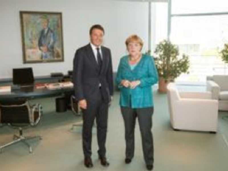 Le slide di Renzi per la Merkel