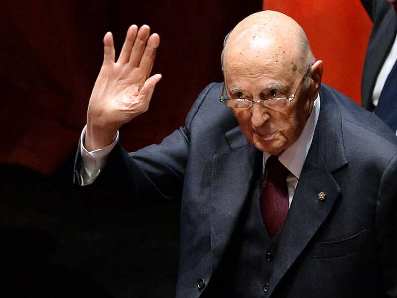 L'ex presidente della Repubblica Giorgio Napolitano
