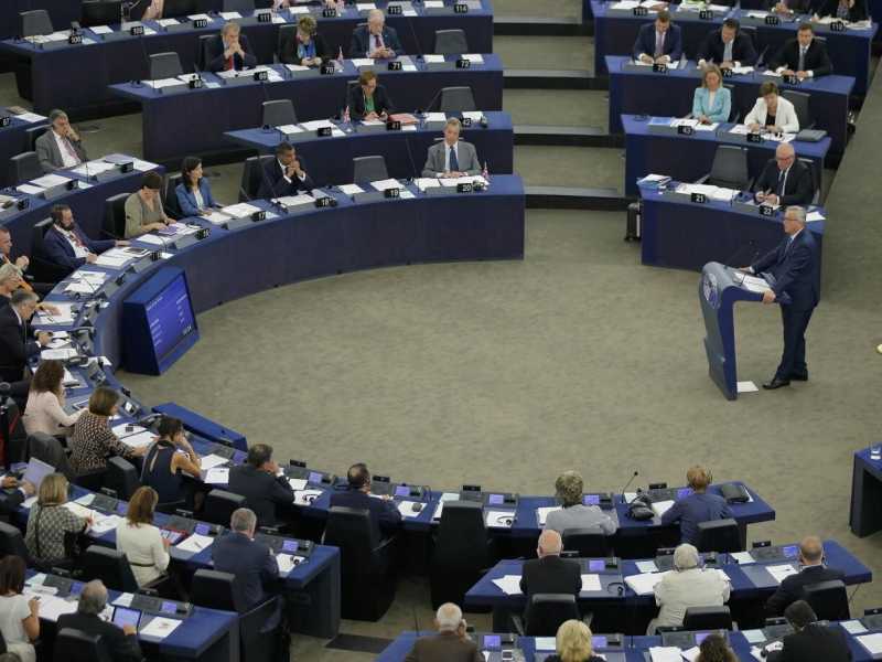 Juncker tiene discorso annuale sullo stato Unione Europea (foto LaPresse)