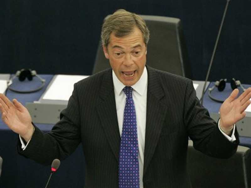Il leader dell'Ukip, Nigel Farage (Foto Ap)