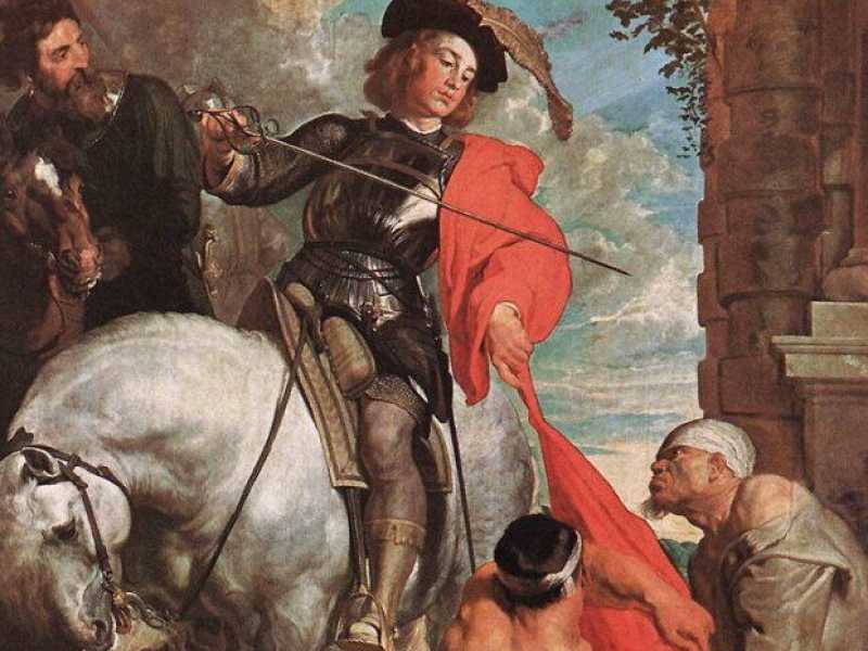 Anthony Van Dyck, San Martino divide il suo mantello (1618)