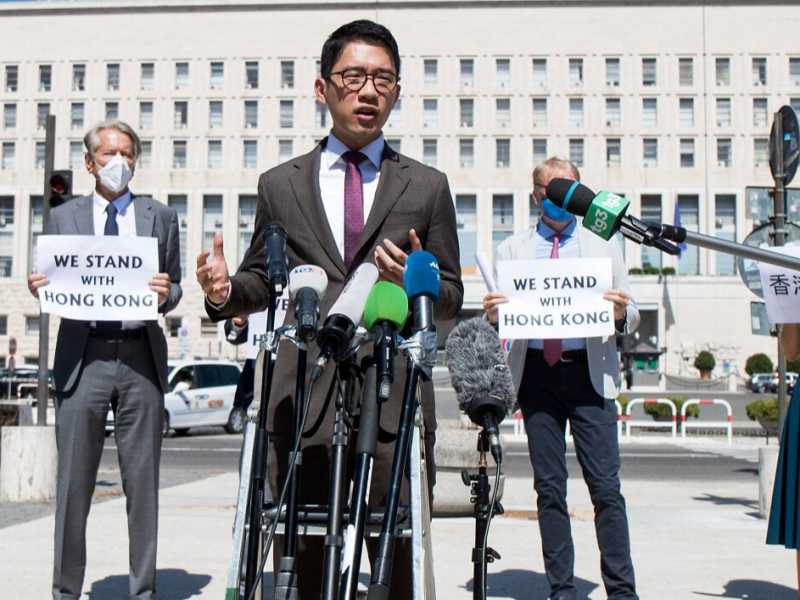 Nathan Law a Roma, foto LaPresse