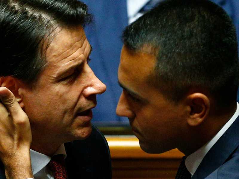 Giuseppe Conte e Luigi Di Maio (foto LaPresse)