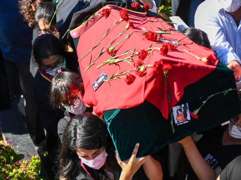 Il funerale di Ebru Timtik a Istanbul (foto LaPresse)