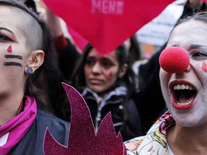 Manifestazione nazionale del movimento "Non una di meno" (foto Ansa)