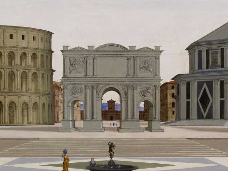 La citt&agrave; ideale, dipinto anonimo del XV secolo 