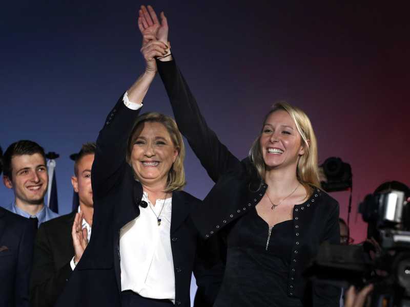 Marine Le Pen e Marion Mar&eacute;chal (foto Ansa)&nbsp;