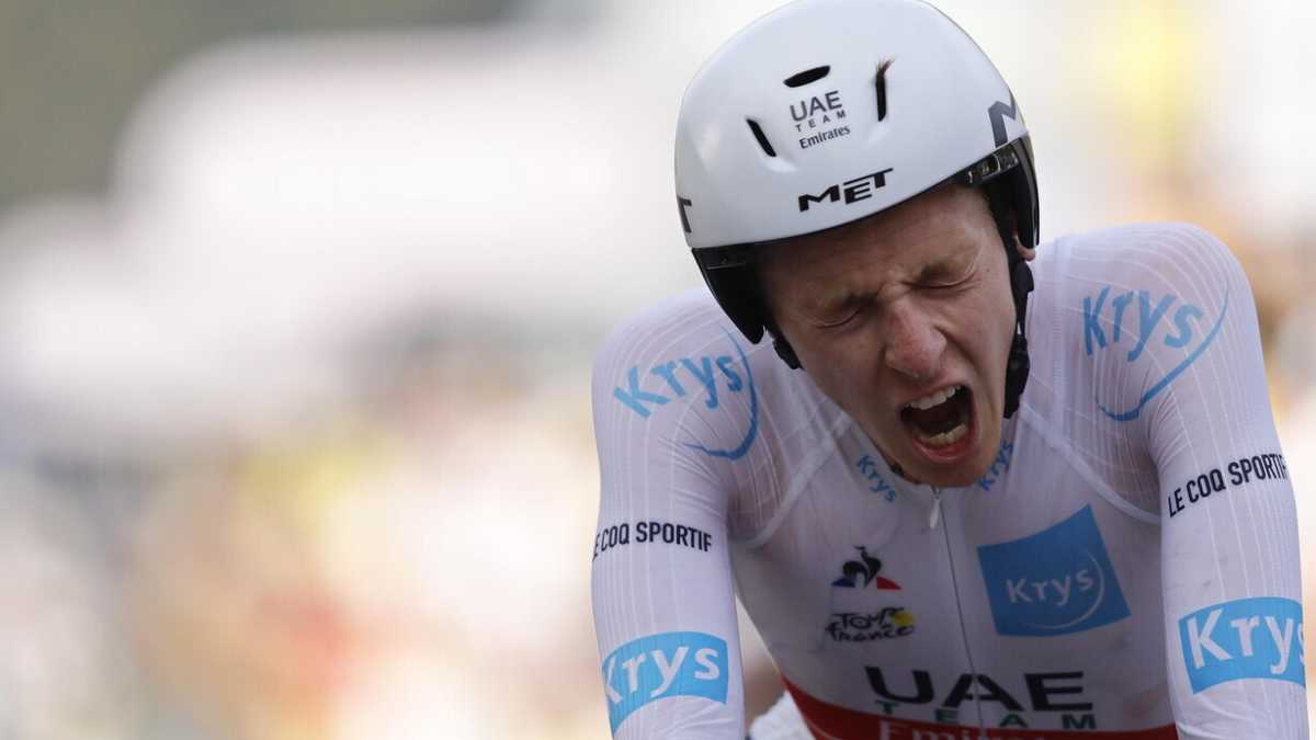 Immagine di L'estasi di Tadej Pogačar (che ha vinto il Tour de France)