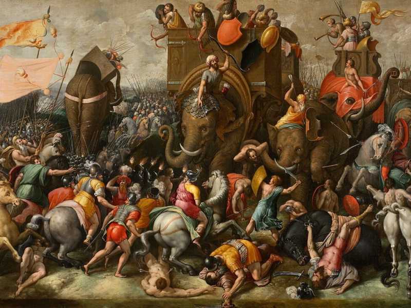 La battaglia di Zama - Cornelis Cort, 1567 <br />