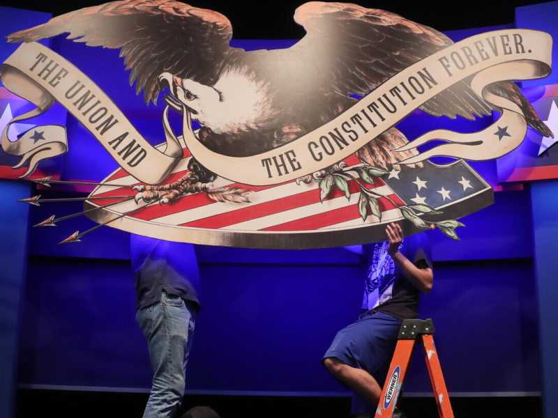 Tutto pronto per il primo dibattito Trump-Biden