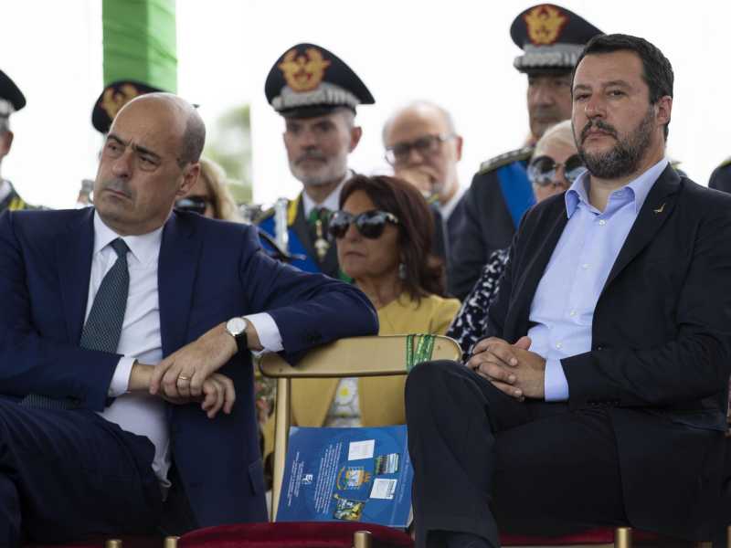 Nicola Salvini e Matteo Zingaretti