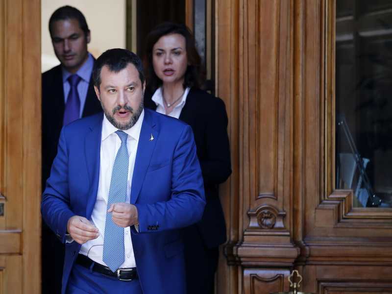 Il leader della Lega Matteo Salvini <br />