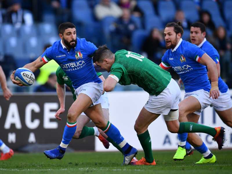 La partita del Sei Nazioni tra Italia e Irlanda del 24 febbraio 2019 allo Stadio Olimpico di Roma (foto LaPresse)&nbsp;<br />