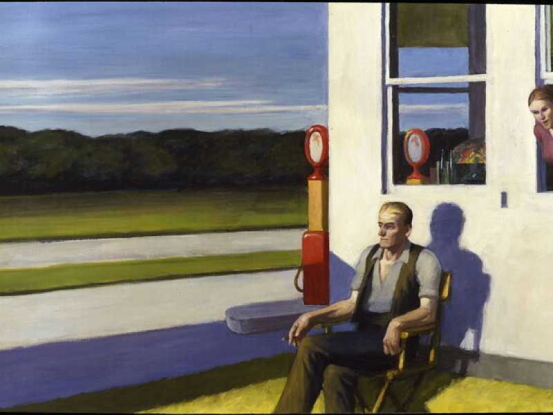 &nbsp;Edward Hopper, Four lane road (1956)&nbsp;