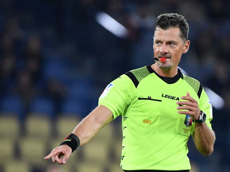 Piero Giacomelli, l'arbitro di Milan-Roma (Photo Alfredo Falcone - LaPresse)<br />
