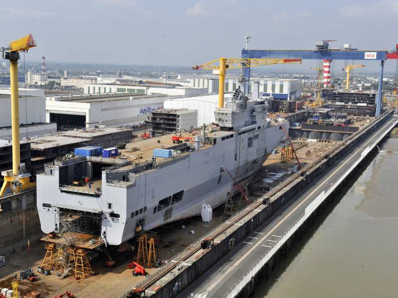 &nbsp;Francia, il cantiere Saint-Nazaire (LaPresse)<br />