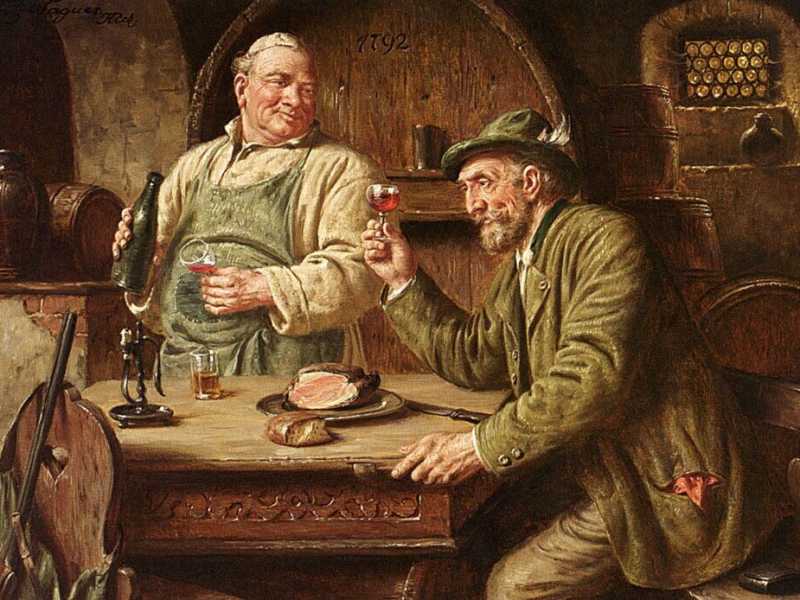 Fritz Wagner, In cantina (collezione privata)&nbsp;<br />