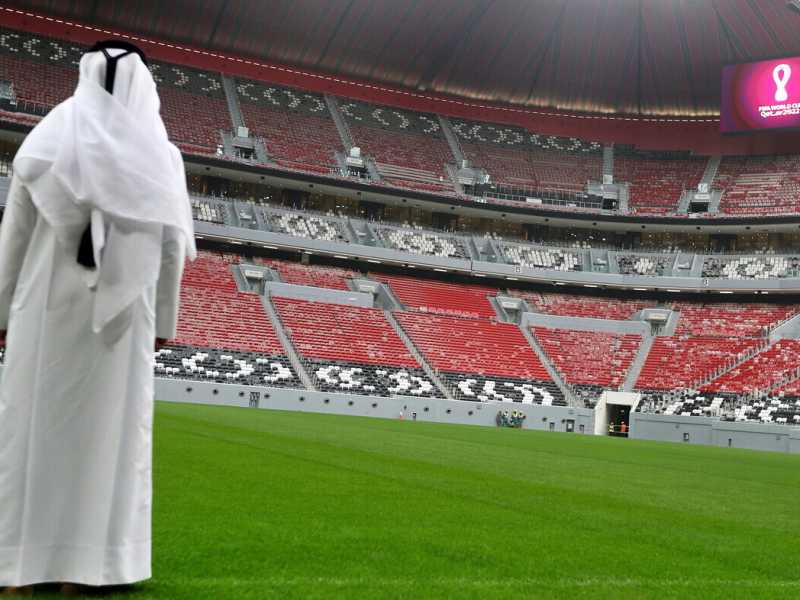 &nbsp;<span style="font-size: 12px;">L&rsquo;Al Khor Stadium, lo stadio dove tra due anni esatti inizier&agrave; la Coppa del mondo 2022 (foto Ansa)</span>