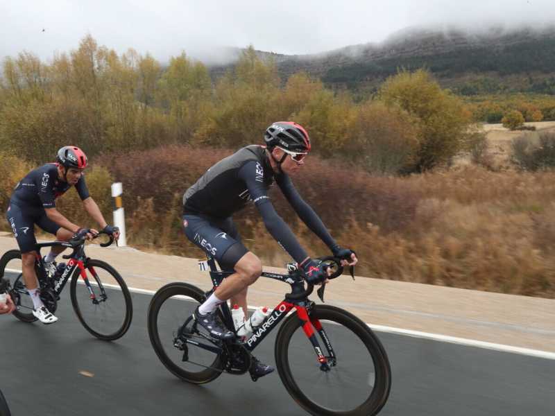 Chris Froome all'ultima Vuelta (foto Ansa)