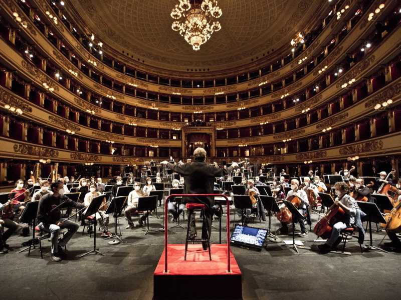 Prova d'orchestra con il Maestro Riccardo Chailly, fotoBrescia e Amisano ©Teatro alla Scala<br />