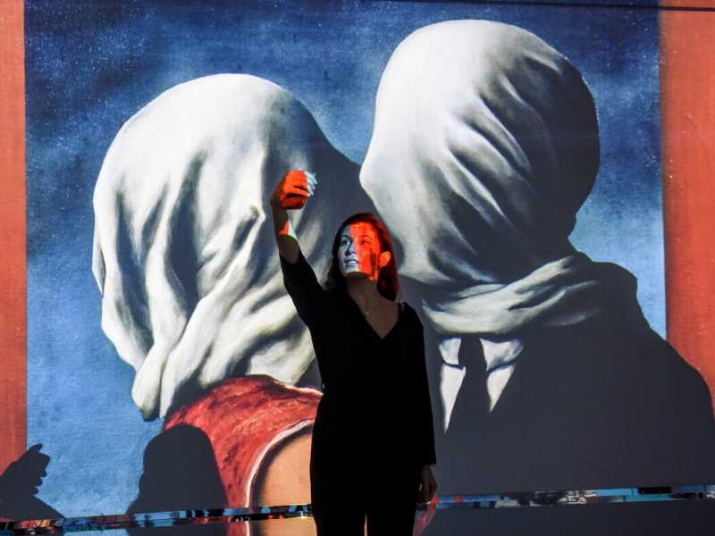 Percorso multimediale Inside Magritte alla Fabbrica del Vapore (LaPresse)&nbsp;<br />