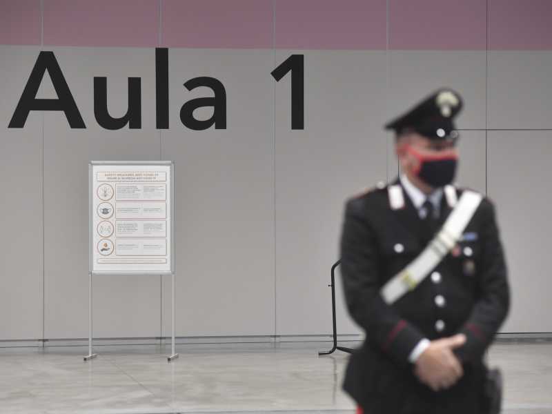Le aule speciali del tribunale di Milano allestite in Fiera ( Claudio Furlan - LaPresse)&nbsp;<br />