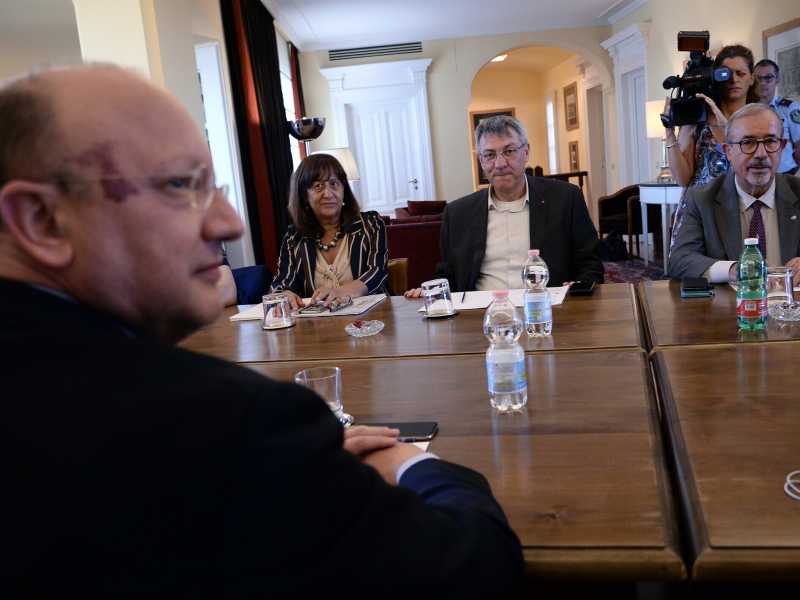 Roma, incontro Confindustria sindacati nel luglio 2019 (Fabio Cimaglia / LaPresse) <br />