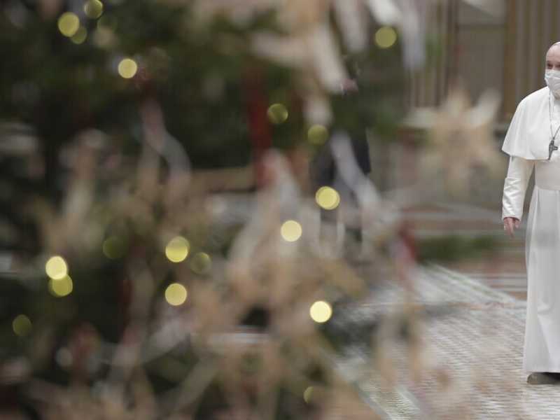 La benedizione Urbi et Orbi da parte di Papa Francesco il giorno di Natale (foto AP)&nbsp;<br />