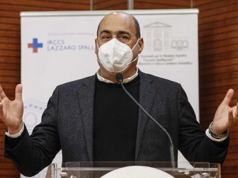 Il presidente della regione Lazio Nicola Zingaretti (foto Ansa)