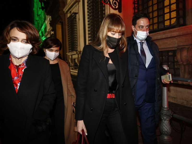 Elena Bonetti, Maria Elena Boschi e Ettore Rosato (foto LaPresse)