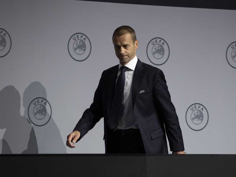 Aleksander Ceferin, presidente della Uefa (AP Photo/Peter Dejong)