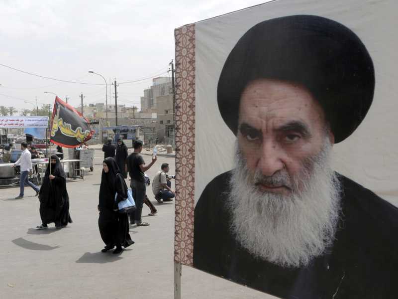 L'ayatollah dell'Iraq Ali Al Sistani (AP Photo/Khalid Mohammed)