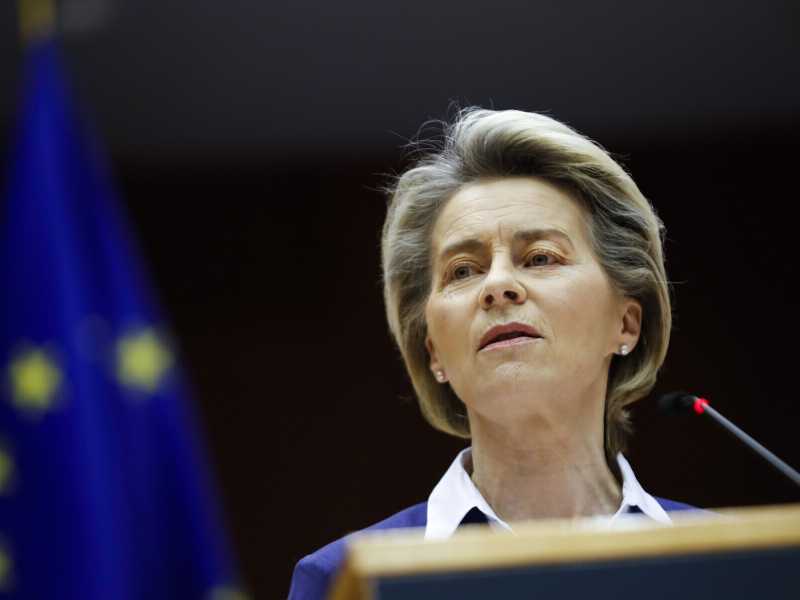 La presidente della Commissione europea Ursula Von Der Leyen  (foto LaPresse)&nbsp;<br />
