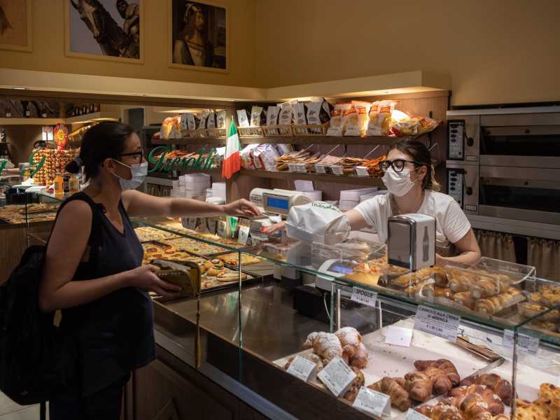 Panetteria Tresoldi a Bergamo (Emanuele Cremaschi/Getty Images)<br />