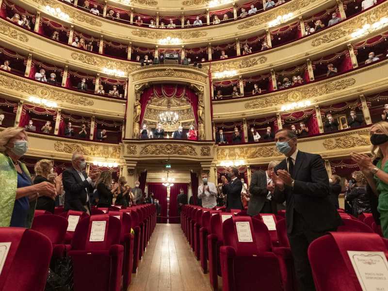 L'interno del Teatro alla Scala di Milano (LaPresse)