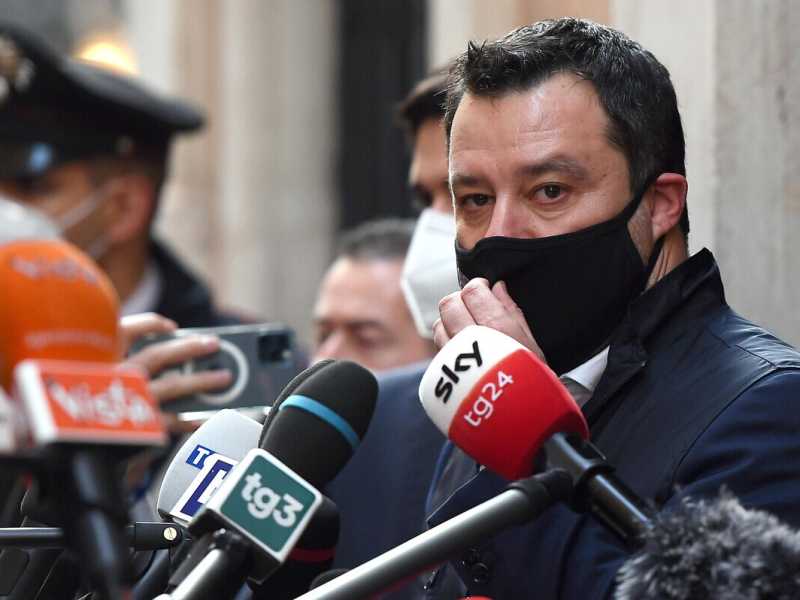 Matteo Salvini, leader della Lega (foto Ansa)