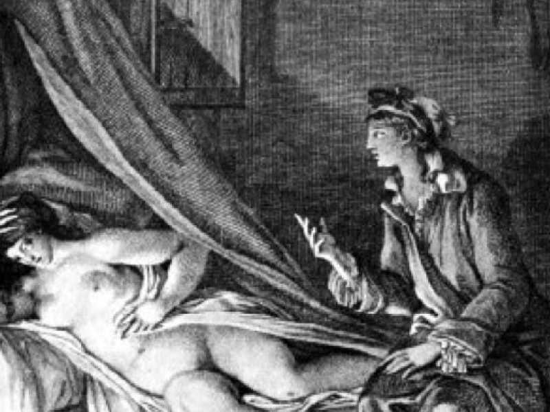 Illustrazione di C. Monnet della lettera XLIV delle <i>Liaisons dangereuses</i> (Le relazioni pericolose), 1796 (foto Wikipedia)