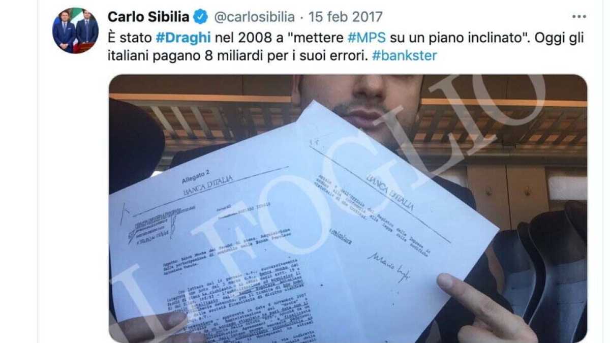 Immagine di "Va arrestato". Anzi no. Così Sibilia (M5s) ha rimosso i tweet contro Draghi, sperando in una poltrona