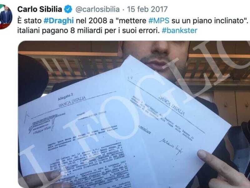 "Va arrestato". Anzi no. Così Sibilia (M5s) ha rimosso i tweet contro Draghi, sperando in una poltrona