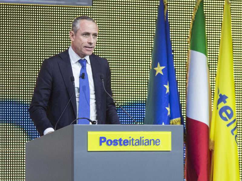 L'ad di Poste Italiane Matteo Del Fante (foto LaPresse - Andrea Panegrossi) <br />