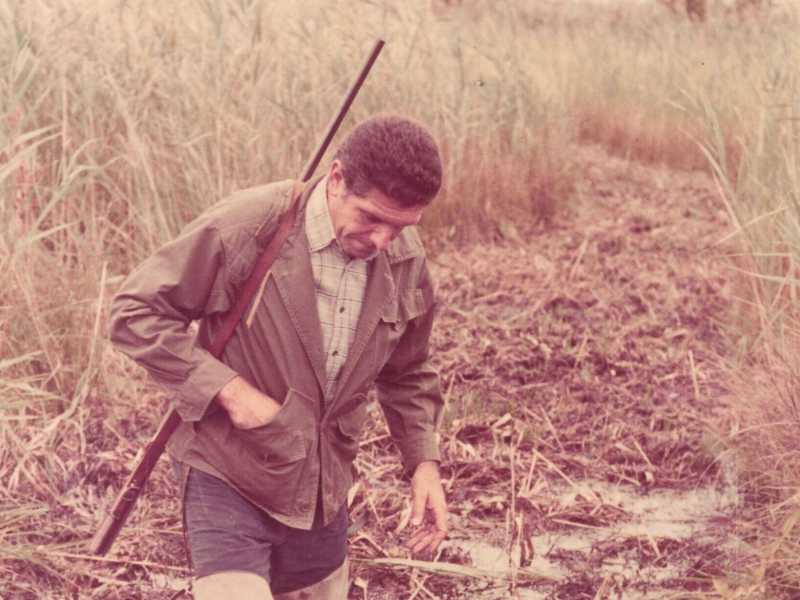 Giussy Farina a caccia, in una foto dal suo archivio personale <br />